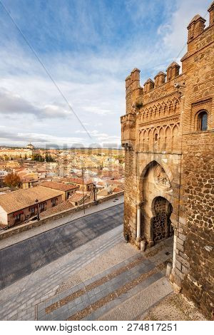 Gate Of The Sun, Historic Entrance To The Medieval City Of Toledo, Spain.