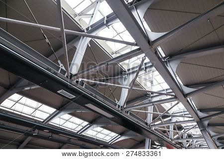 Steel Structure Of The Roof With Skylight Window