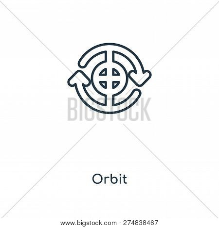 Orbit Icon In Trendy Design Style. Orbit Icon Isolated On White Background. Orbit Vector Icon Simple