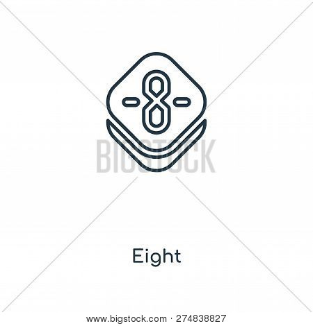 Eight Icon In Trendy Design Style. Eight Icon Isolated On White Background. Eight Vector Icon Simple
