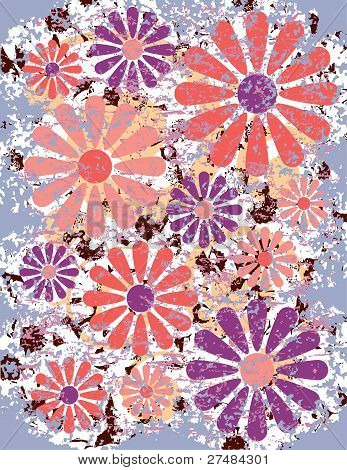 グランジの花の背景