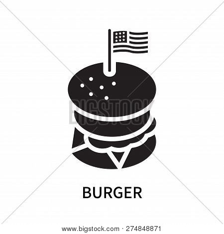 Burger Icon Isolated On White Background. Burger Icon Simple Sign. Burger Icon Trendy And Modern Sym
