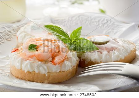 variety of canapes