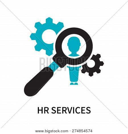 Hr Services Icon Isolated On White Background. Hr Services Icon Simple Sign. Hr Services Icon Trendy