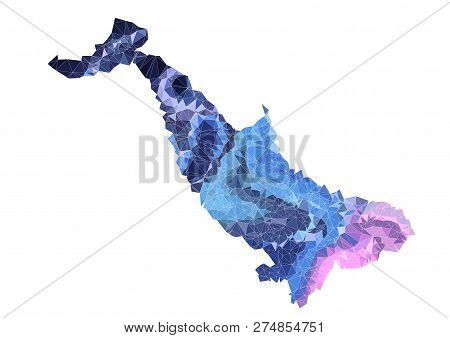 Polygonal Orca Whale Silhouette. Vector Isolated Image