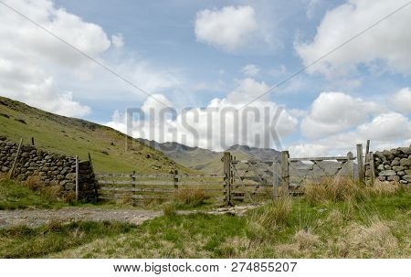 Bowfell Above The Head Of Mickleden Valley In The English Lake District