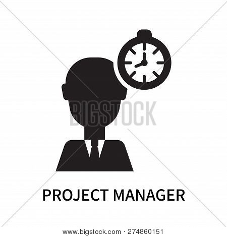 Project Manager Icon Isolated On White Background. Project Manager Icon Simple Sign. Project Manager