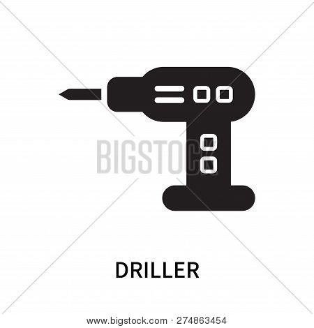 Driller Icon Isolated On White Background. Driller Icon Simple Sign. Driller Icon Trendy And Modern 