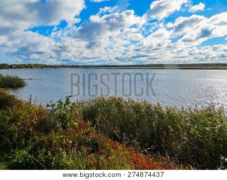 Beautiful View Of The Lielupe River In Jurmala, Latvia