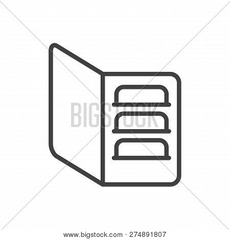 Isolated Pouch Icon Line Symbol On Clean Background.  Cardholder Wallet Element In Trendy Style.