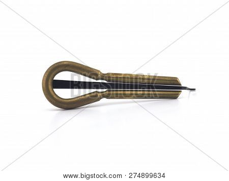 Yakut National Musical Instrument Vargan (khomus) On A White Background Close-up.