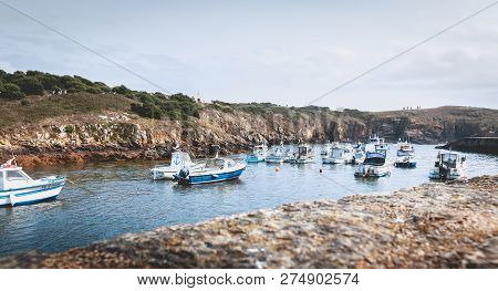 La Meule, France - September 18, 2018: View Of The Marina Of Port La Meule On The Island Of Yeu Wher