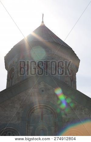 New Christian Church In Bodbe Town In Eastern Georgia