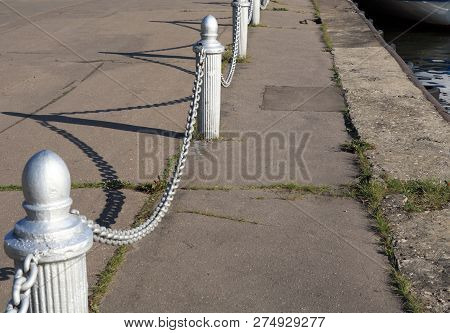 Image Of Fense At Dry Sunny Summer Day