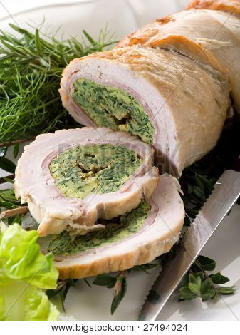 rotolo di Turchia riempito