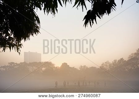 Sunrise At Kolkata Maidan.