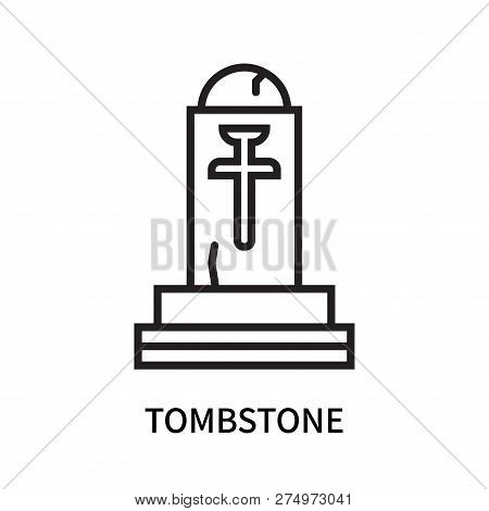 Tombstone Icon Isolated On White Background. Tombstone Icon Simple Sign. Tombstone Icon Trendy And M