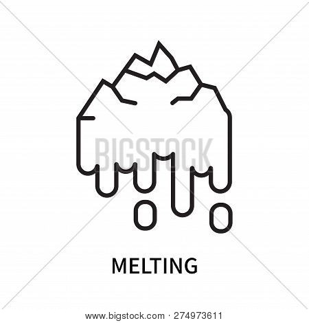 Melting Icon Isolated On White Background. Melting Icon Simple Sign. Melting Icon Trendy And Modern 