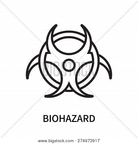 Biohazard Icon Isolated On White Background. Biohazard Icon Simple Sign. Biohazard Icon Trendy And M