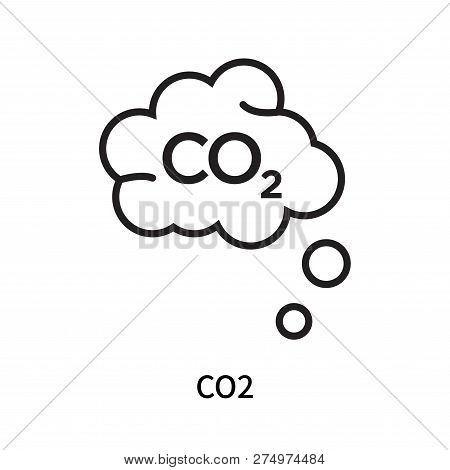 Co2 Icon Isolated On White Background. Co2 Icon Simple Sign. Co2 Icon Trendy And Modern Symbol For G