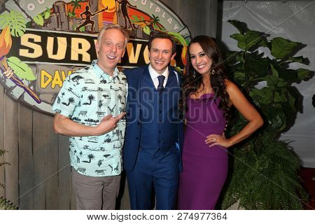LOS ANGELES - DEC 19:  Mike White, Nick Wilson, Angelina Keeley at the 