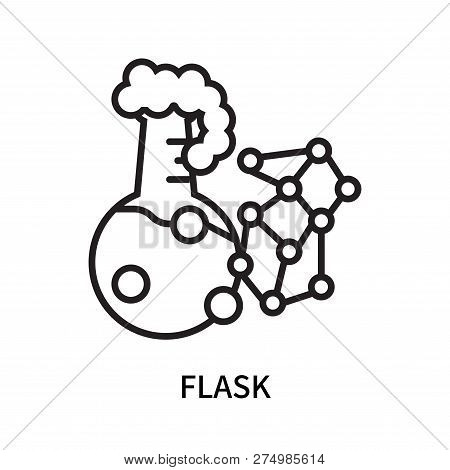 Flask Icon Isolated On White Background. Flask Icon Simple Sign. Flask Icon Trendy And Modern Symbol