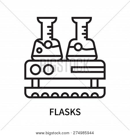 Flasks Icon Isolated On White Background. Flasks Icon Simple Sign. Flasks Icon Trendy And Modern Sym