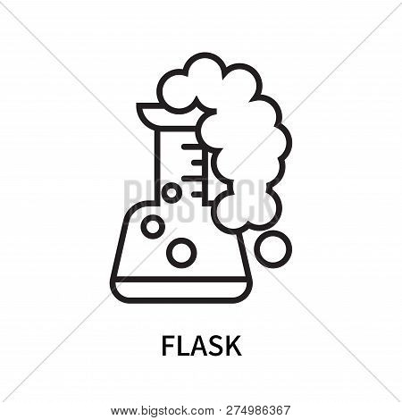 Flask Icon Isolated On White Background. Flask Icon Simple Sign. Flask Icon Trendy And Modern Symbol