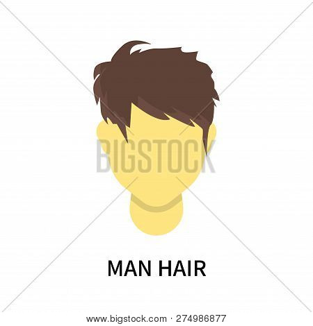 Man Hair Icon Isolated On White Background. Man Hair Icon Simple Sign. Man Hair Icon Trendy And Mode