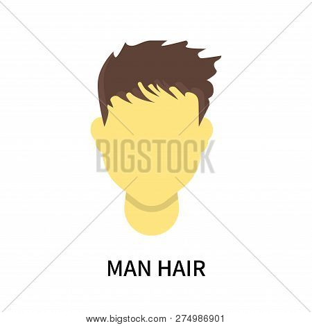 Man Hair Icon Isolated On White Background. Man Hair Icon Simple Sign. Man Hair Icon Trendy And Mode