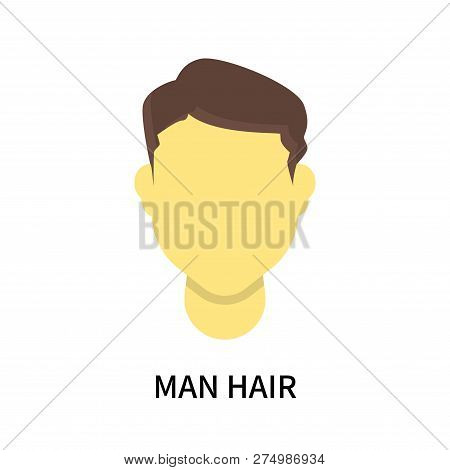 Man Hair Icon Isolated On White Background. Man Hair Icon Simple Sign. Man Hair Icon Trendy And Mode
