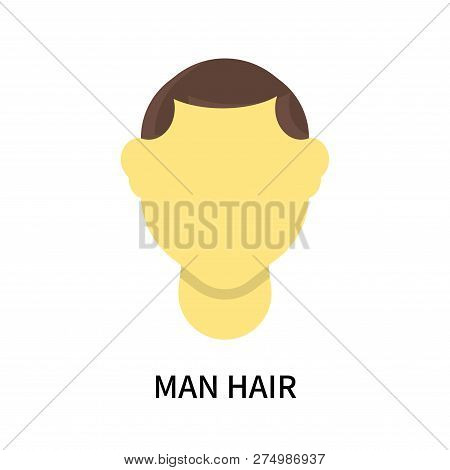 Man Hair Icon Isolated On White Background. Man Hair Icon Simple Sign. Man Hair Icon Trendy And Mode