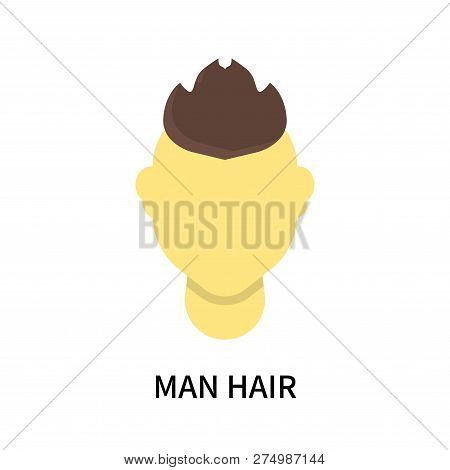 Man Hair Icon Isolated On White Background. Man Hair Icon Simple Sign. Man Hair Icon Trendy And Mode