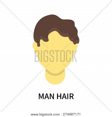 Man Hair Icon Isolated On White Background. Man Hair Icon Simple Sign. Man Hair Icon Trendy And Mode