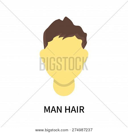 Man Hair Icon Isolated On White Background. Man Hair Icon Simple Sign. Man Hair Icon Trendy And Mode