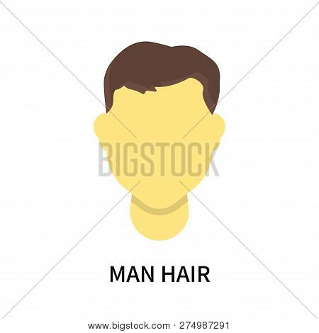 Man Hair Icon Isolated On White Background. Man Hair Icon Simple Sign. Man Hair Icon Trendy And Mode