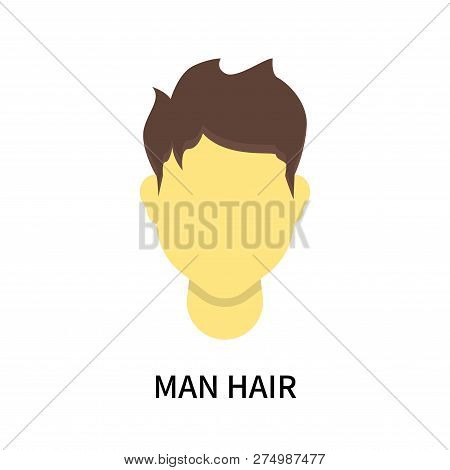 Man Hair Icon Isolated On White Background. Man Hair Icon Simple Sign. Man Hair Icon Trendy And Mode