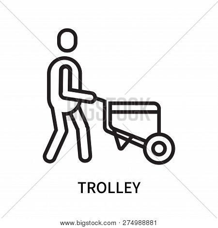 Trolley Icon Isolated On White Background. Trolley Icon Simple Sign. Trolley Icon Trendy And Modern 