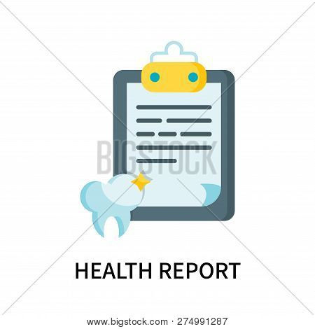 Health Report Icon Isolated On White Background. Health Report Icon Simple Sign. Health Report Icon 