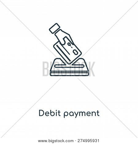 Debit Payment Icon In Trendy Design Style. Debit Payment Icon Isolated On White Background. Debit Pa
