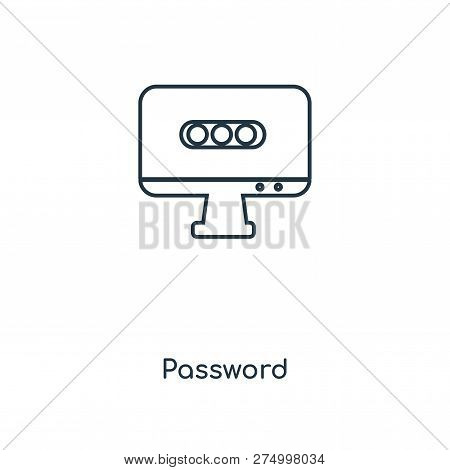 Password Icon In Trendy Design Style. Password Icon Isolated On White Background. Password Vector Ic