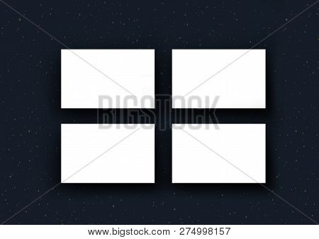 Namecard Mockup Template Dark Blue Background And Dotted Bronze Ink Pattern