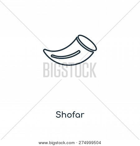 Shofar Icon In Trendy Design Style. Shofar Icon Isolated On White Background. Shofar Vector Icon Sim