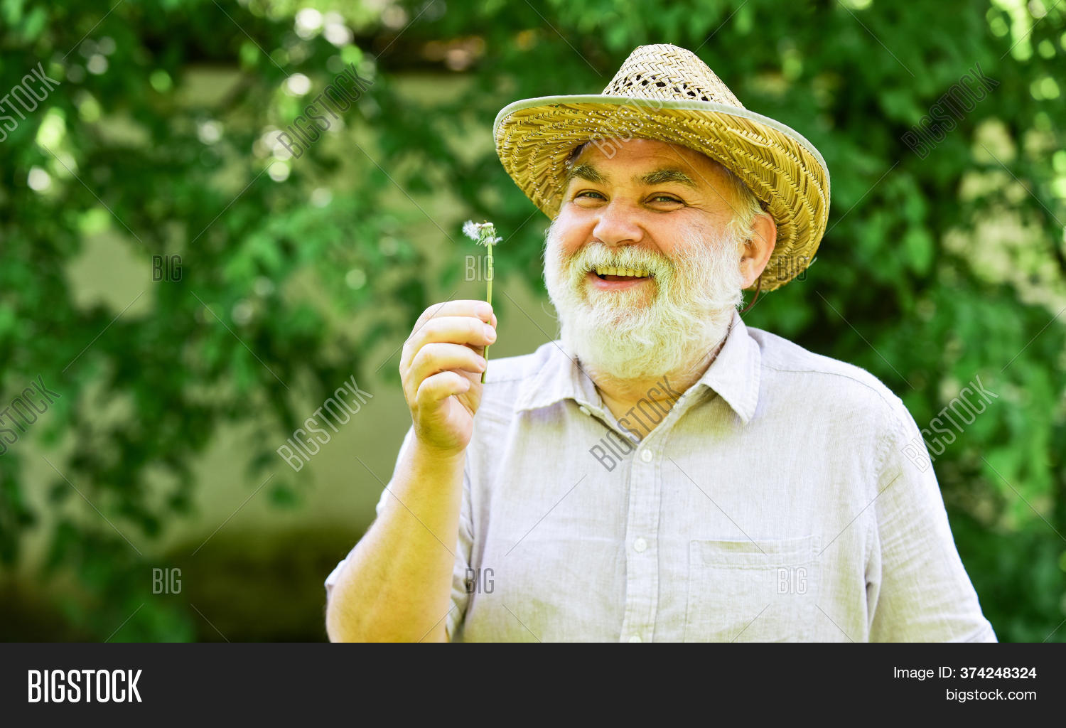 Elderly Man Straw Image & Photo (Free Trial) Bigstock