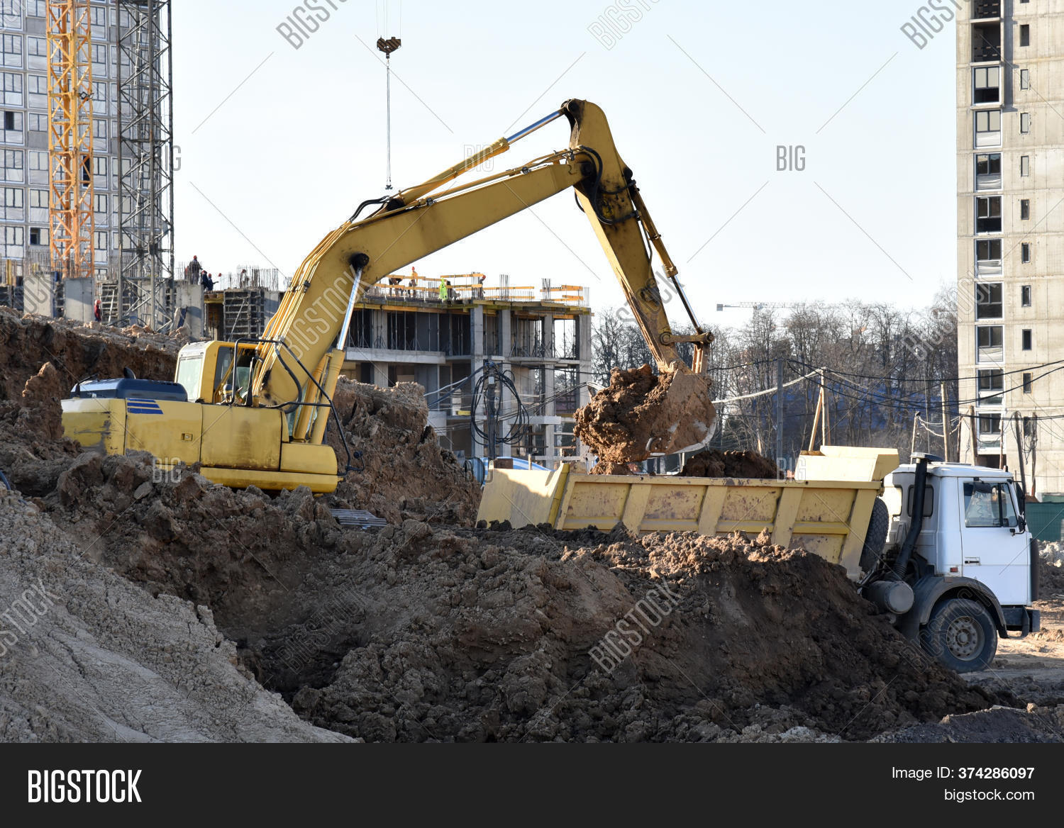 Excavator Digging Sand Image & Photo (Free Trial) Bigstock