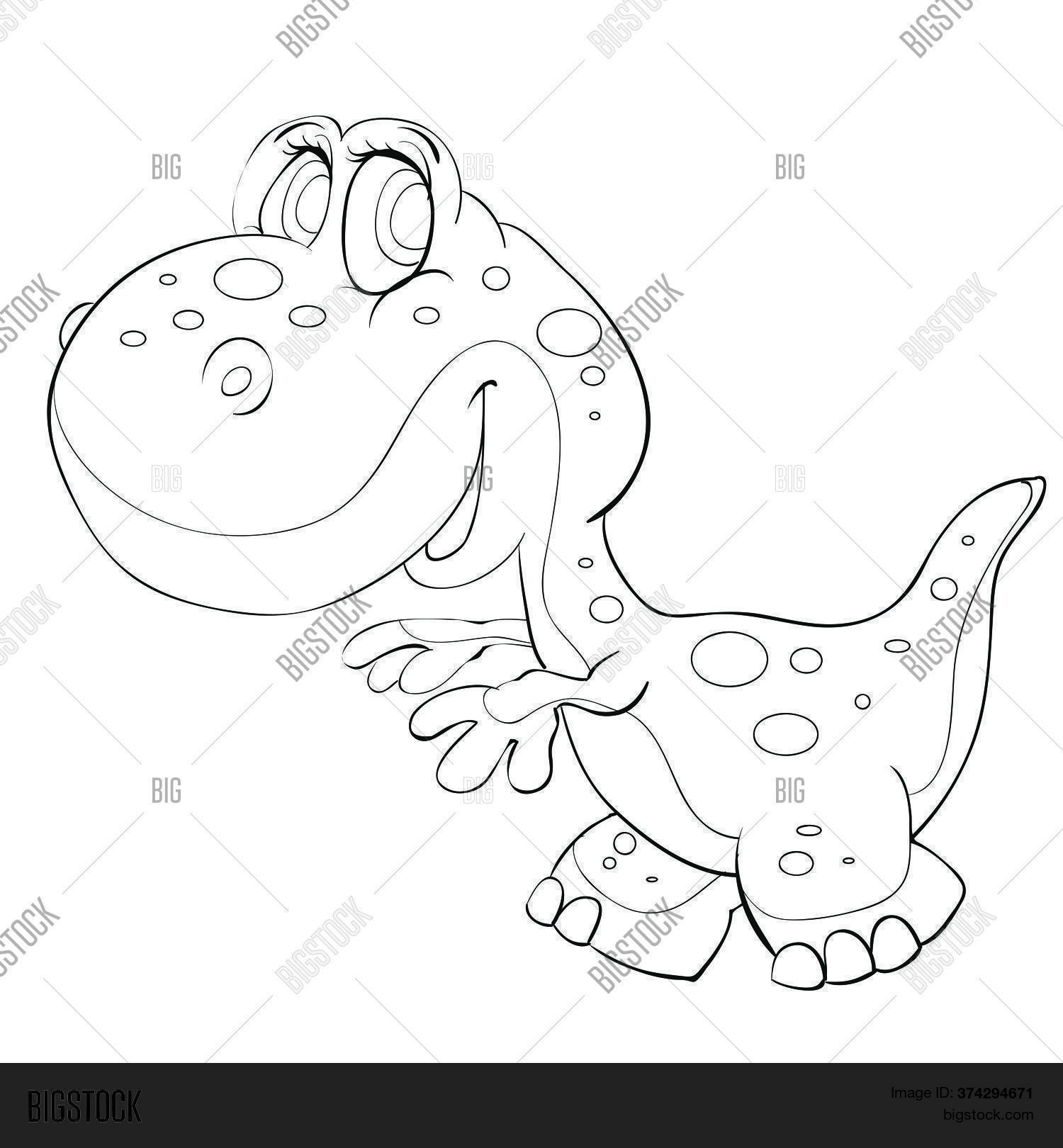 Sketch Cute Dinosaur Vector Photo Free Trial Bigstock