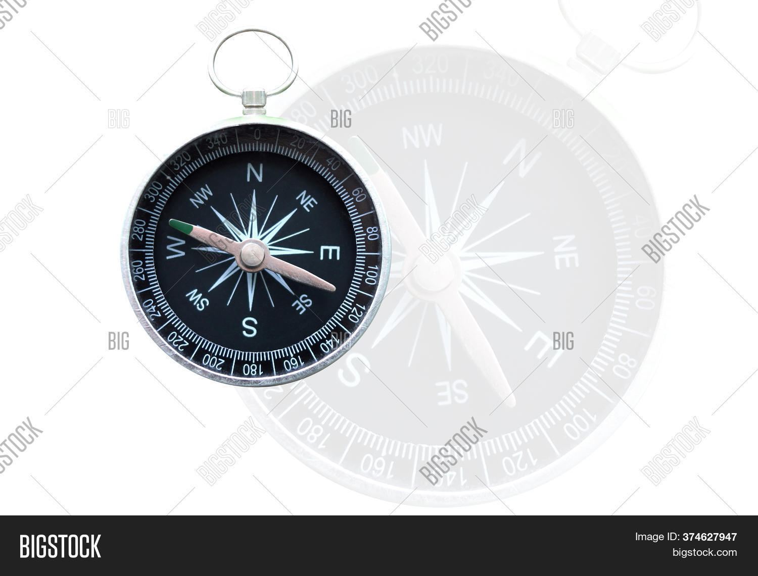 Round Basic Compass Round Compass On Image & Photo (Free Trial) | Bigstock