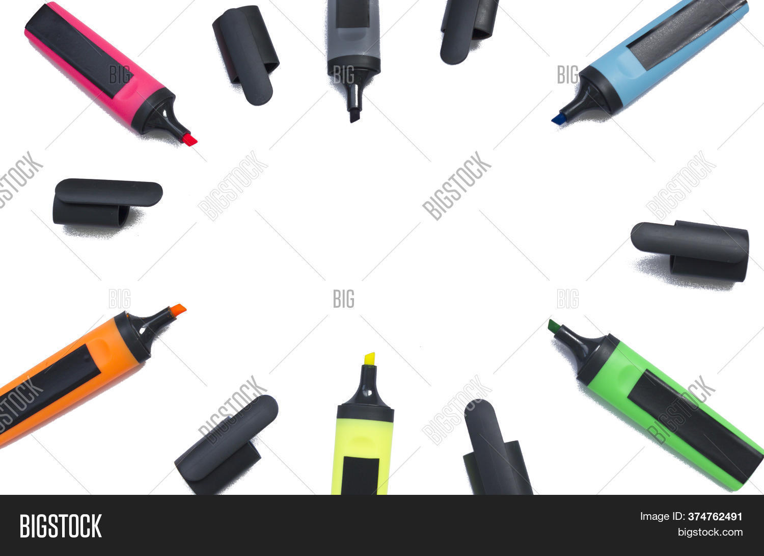 Colored Highlighters Image & Photo (Free Trial) Bigstock