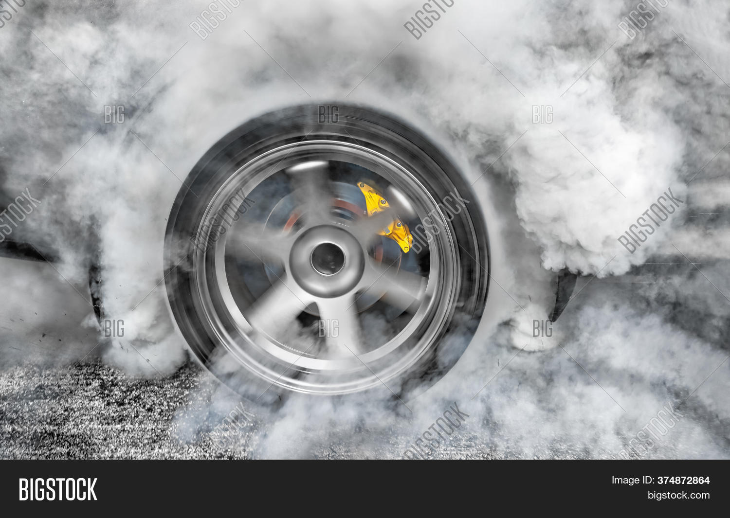 Drag Racing Car Burns Image & Photo (Free Trial) | Bigstock