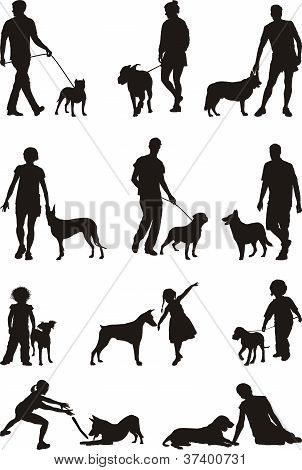 Persone e il cane